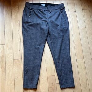 Stretch pull on elastic waist pointed career pants